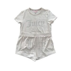 Juicy Couture PJs Bling Medium 2Pc Set Shirt & Shorts Sleepwear Lounge NWT
